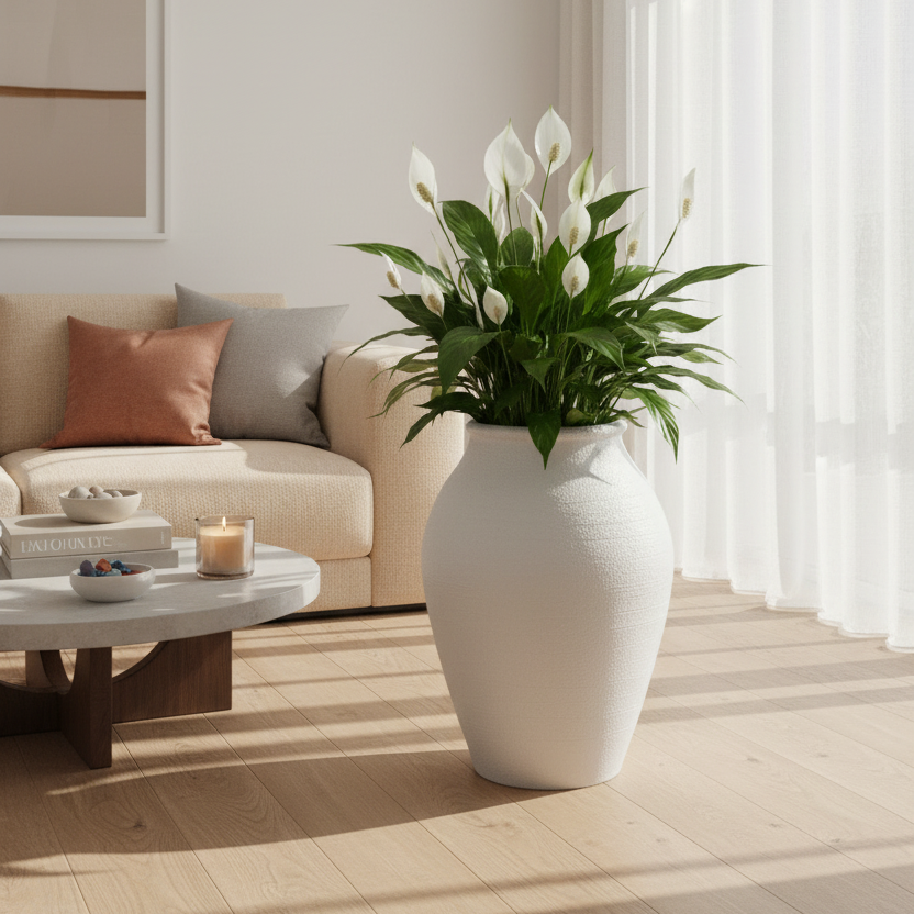 Larisa Ovoid Pebble-Textured Ceramic Vase