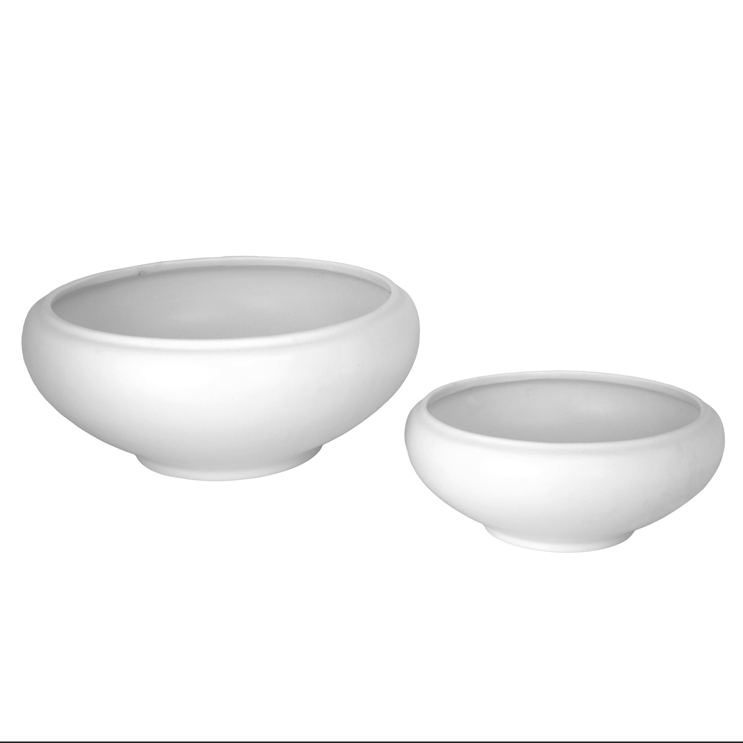 Valeriya Shallow Ceramic Planter Set (Set of 2)