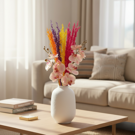 Galina Pebble-Textured Ceramic Vase