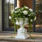 Aluna Classical Campagna Fiberglass Urn Planter with Pedestal