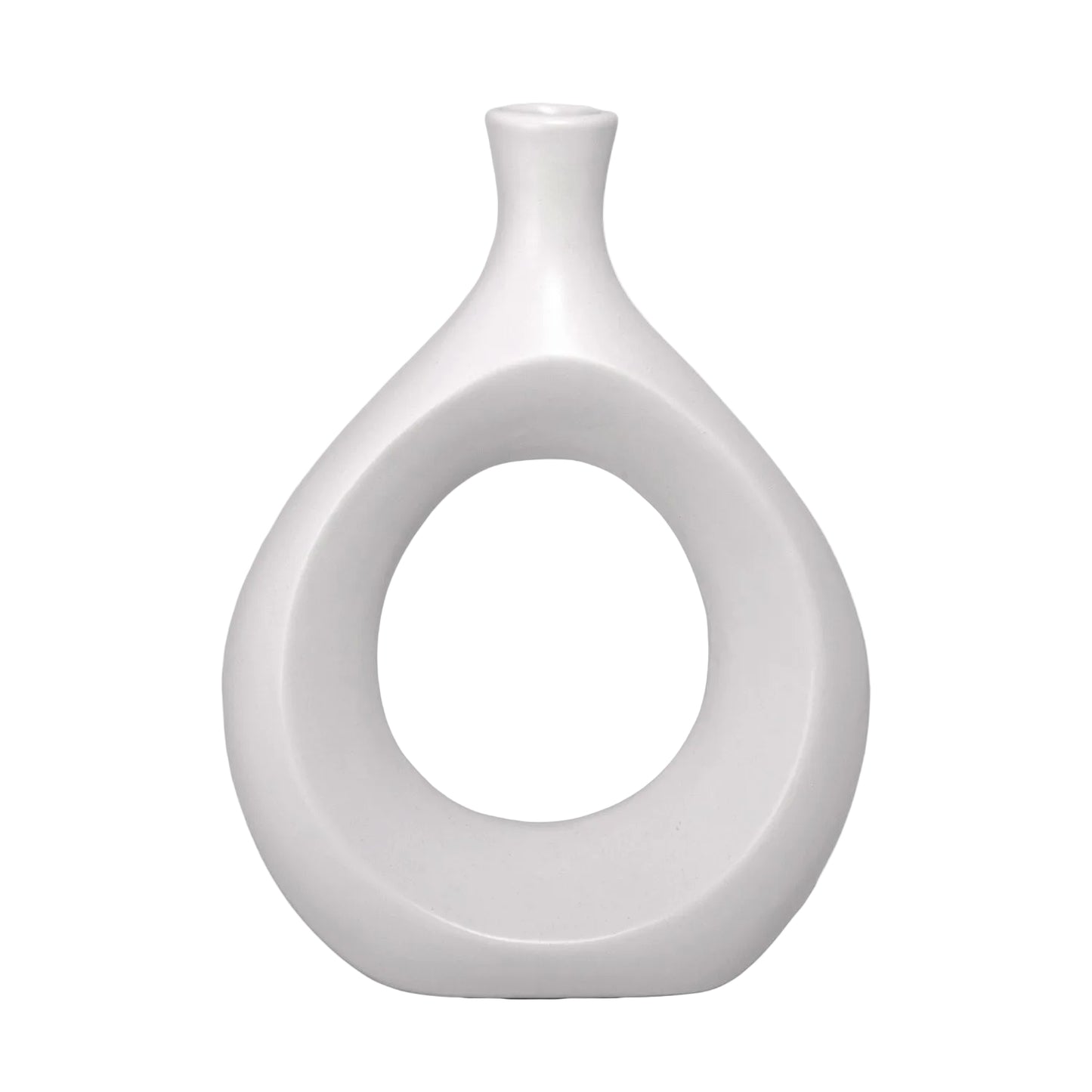 Nelya Sculptural Donut Ceramic Vase