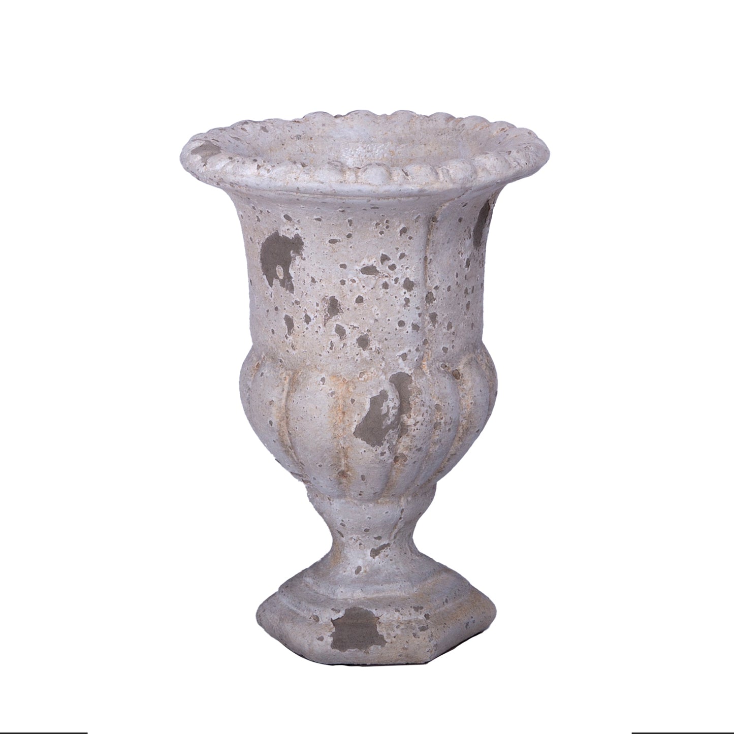 Evgeny Fluted Pedestal Urn Planter with Petal Rim