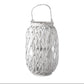 Yuli Bamboo Lantern with Rope Handle and Glass Candle Holder Insert