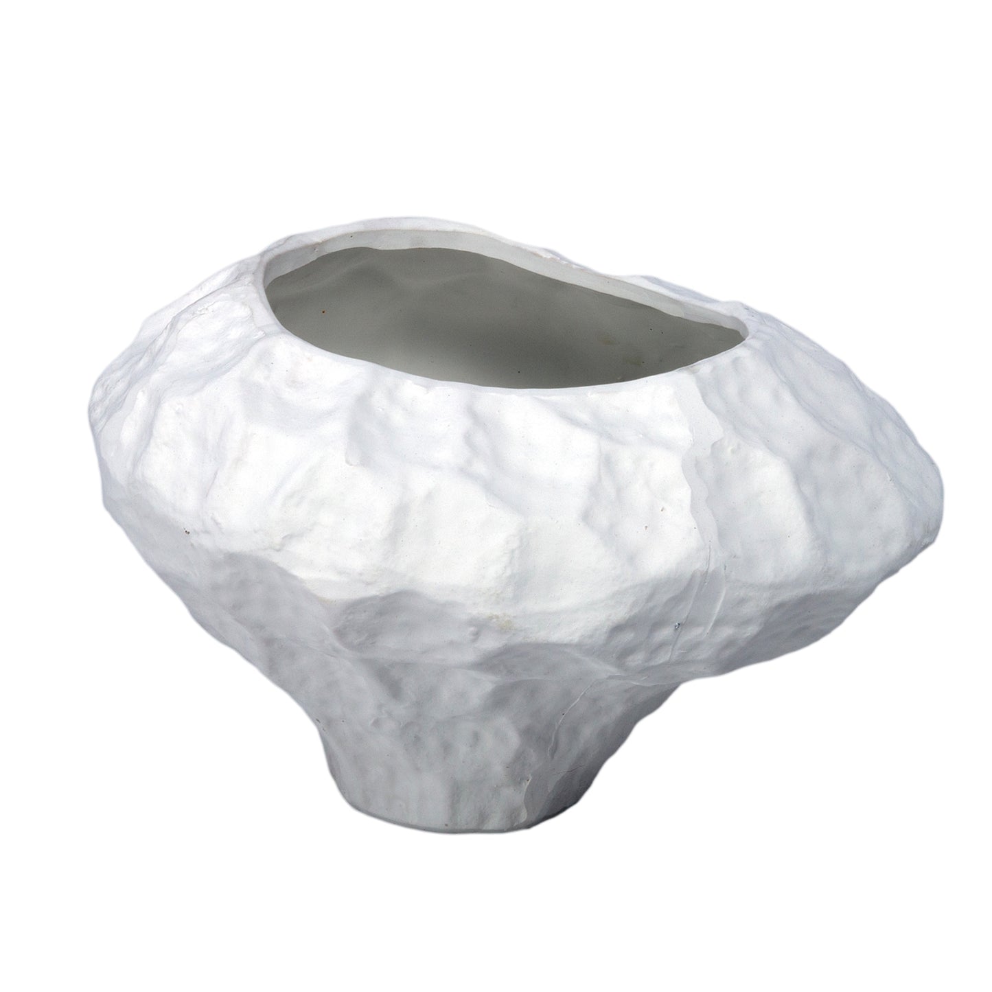 Lana Faceted Ovoid Cement Vase