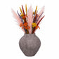 Pavati Handcrafted Egg-Shaped Terracotta Vase with Ribbed Texture