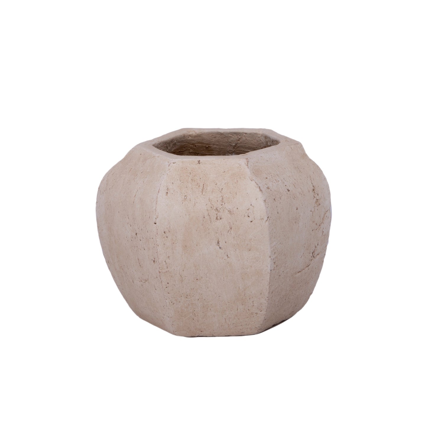 Misu Handcrafted Faceted Terracotta Planter Vase