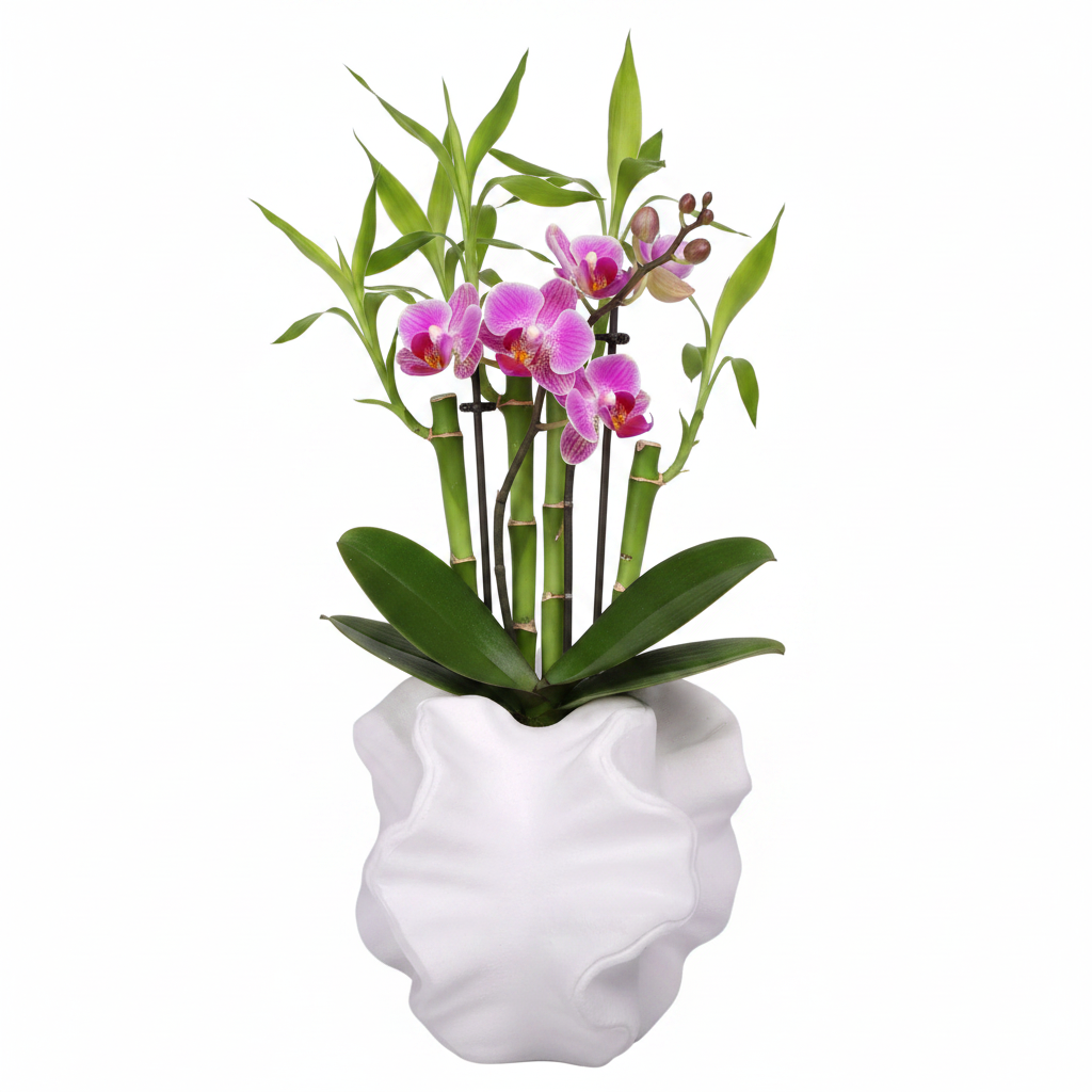 Odessa Ruffled Lobe Ceramic Floral Vase