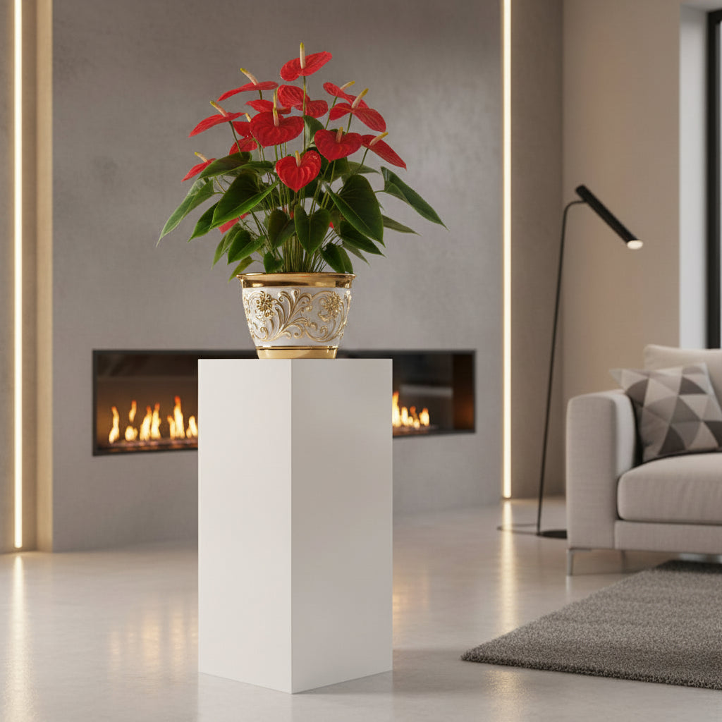 Rune Modern Fiberglass Display Pedestal Column