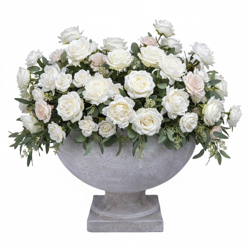 Nixie Classical Urn Bowl Planter with Pedestal Base
