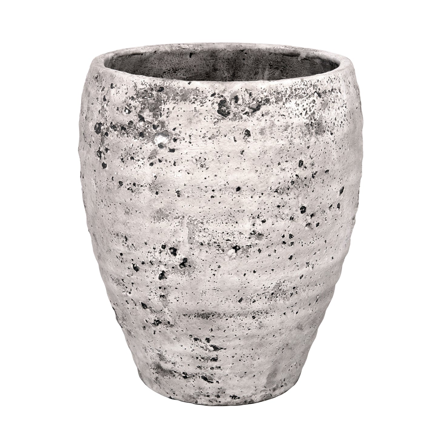 Olya Textured Barrel-Style Cement Planter