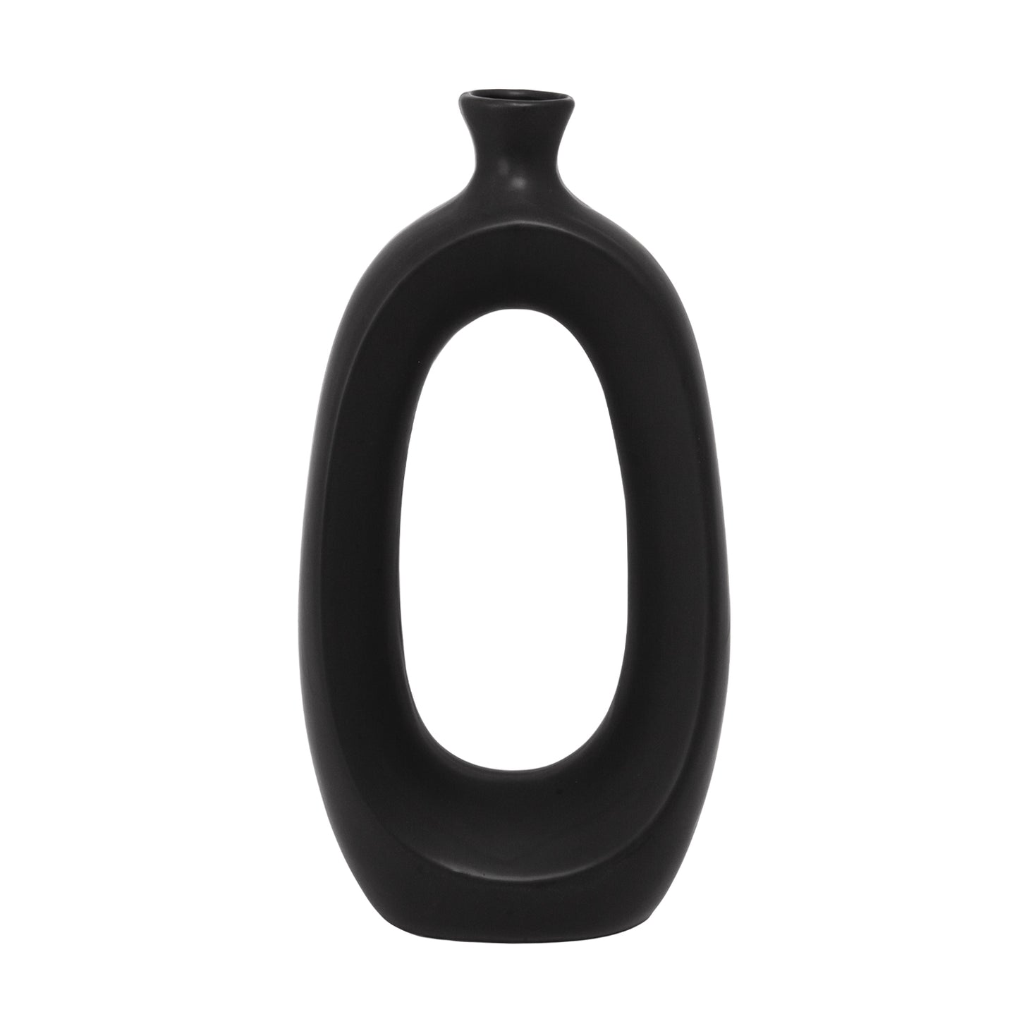 Nelya Sculptural Donut Ceramic Vase
