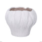 Aliona Bulbous Clay Planter with Wavy Rim & Vertical Ridges