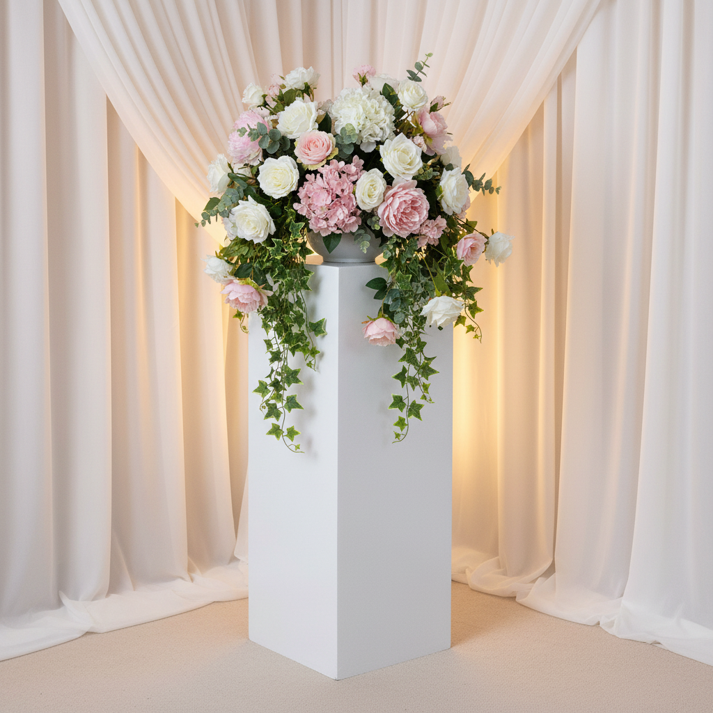 Rune Modern Fiberglass Display Pedestal Column