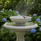 Nahla Wide Bowl Bird Bath with Pedestal Base