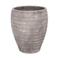Zane Ribbed Cement Planter