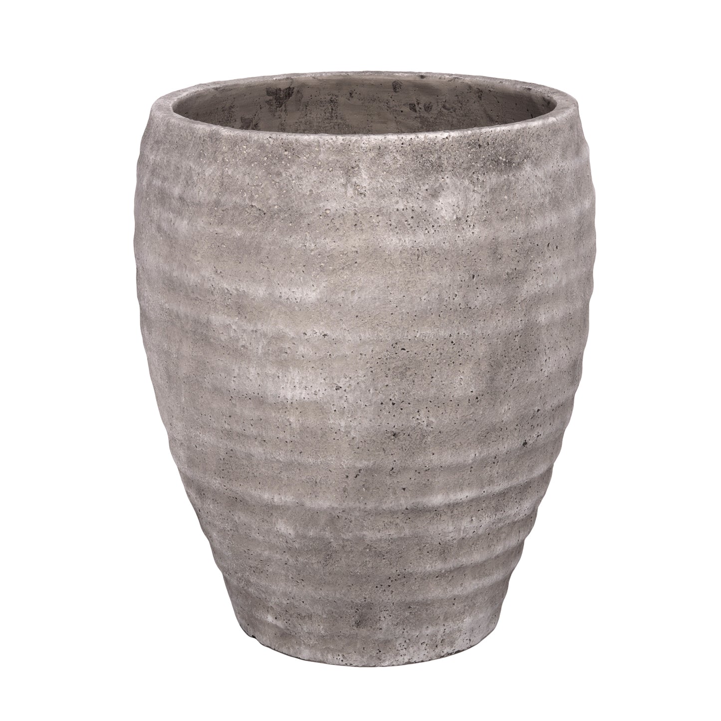 Zane Ribbed Cement Planter