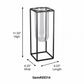 Wexler Coated Finish Square Metal Vase
