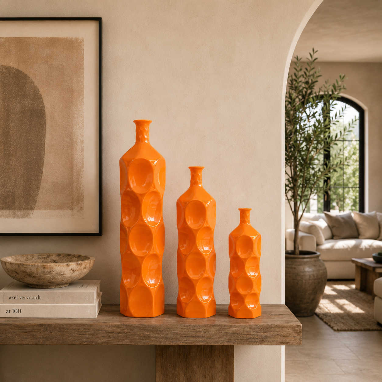 Dotty Ceramic Bottle Vases