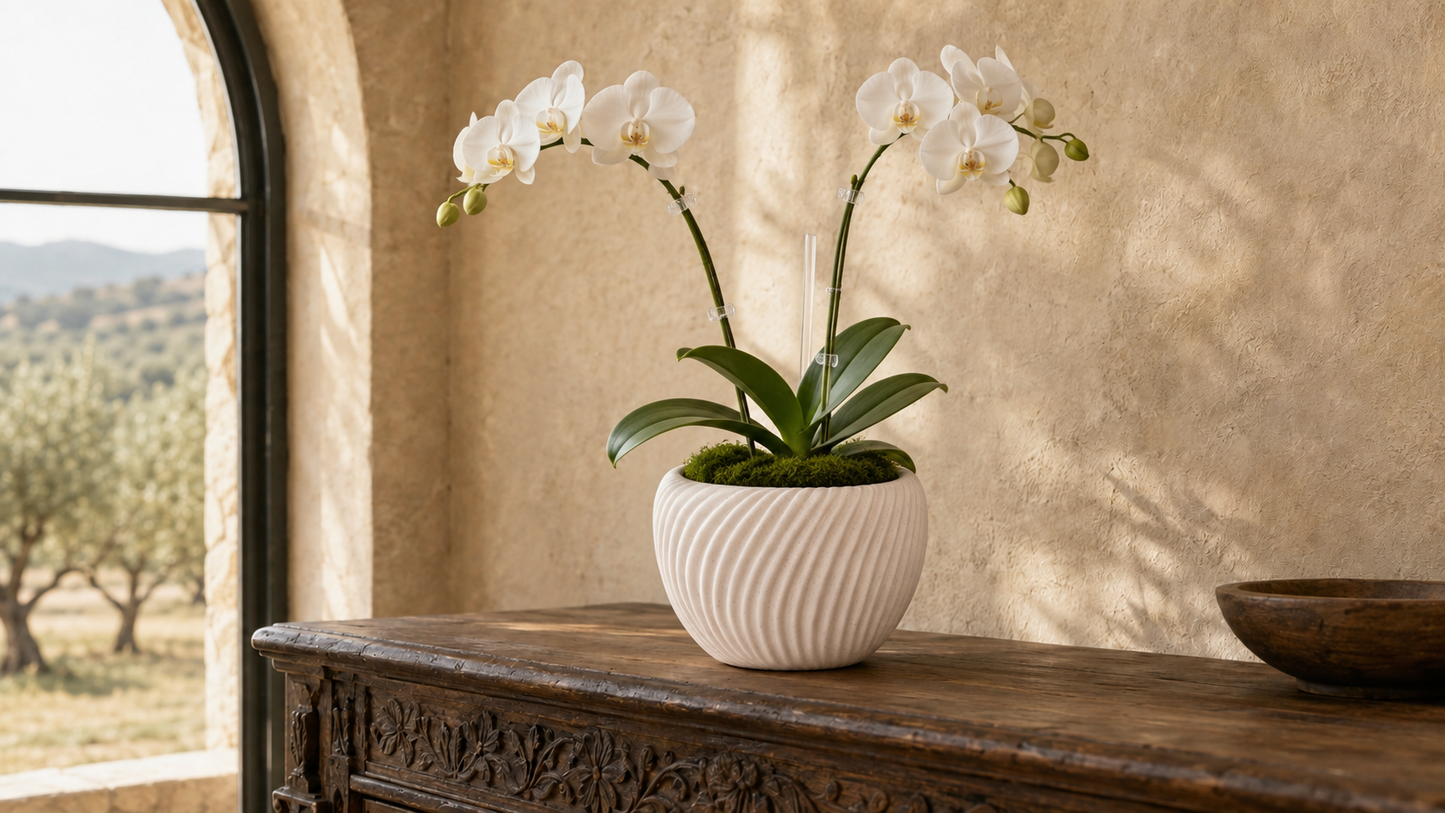 Rhett Rippled Ceramic Planter