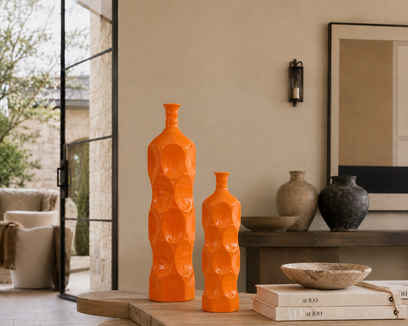 Dotty Ceramic Bottle Vases