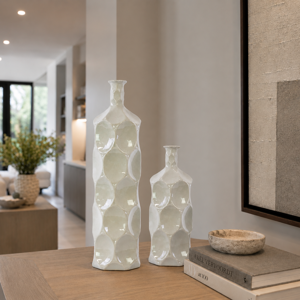 Dotty Ceramic Bottle Vases