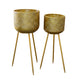 Lola Metal Planter Set with Tripod Stand (Set of 2)