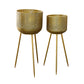 Lola Metal Planter Set with Tripod Stand (Set of 2)