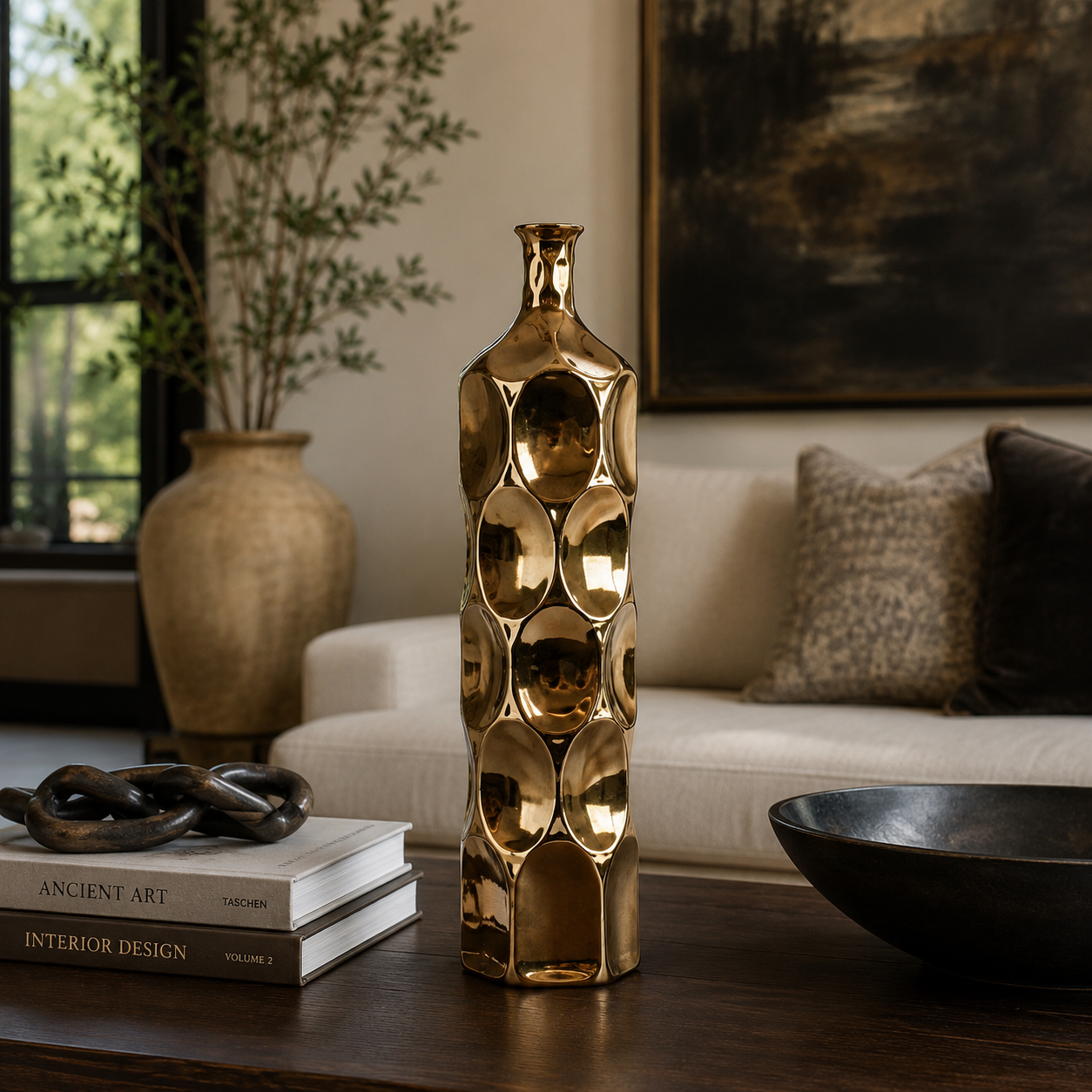 Dotty Ceramic Bottle Vases