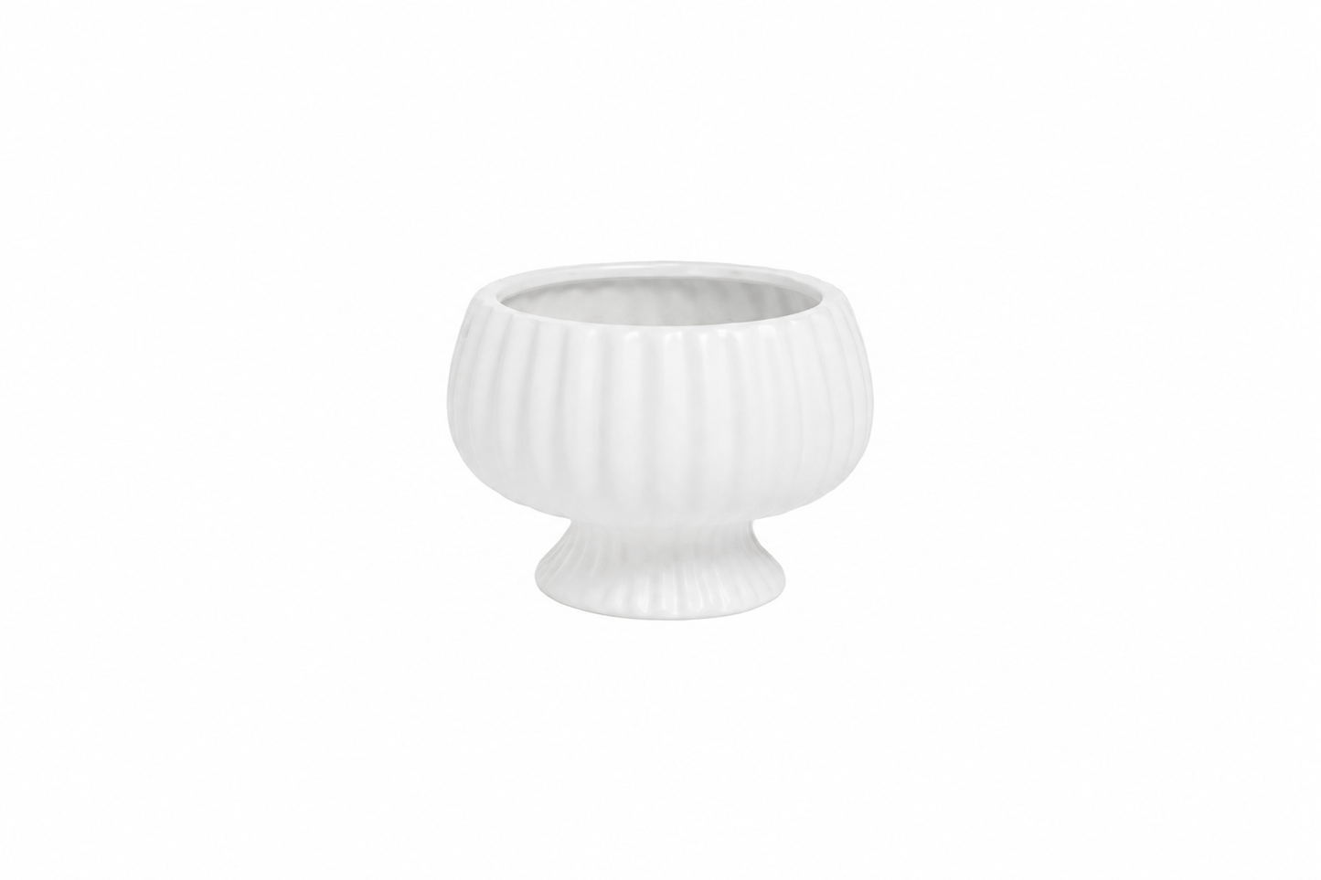 Pavin Off-White Matte Compote Planters