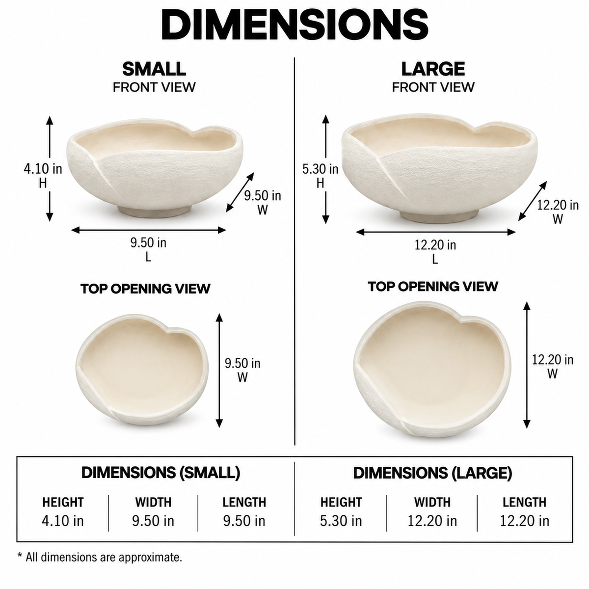 Adaline Organic Petal Bowl Set (Set of 2)