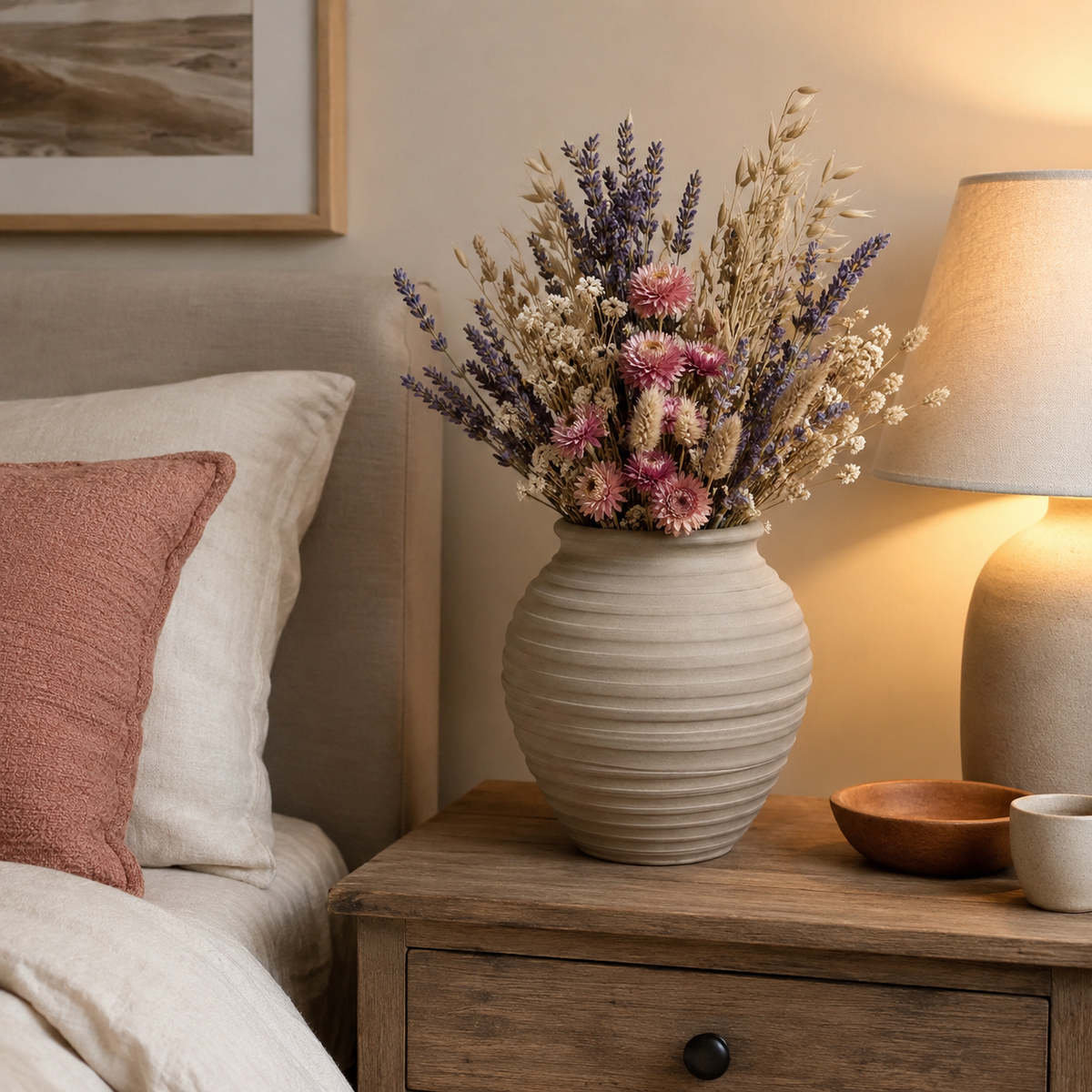 Adalynn Ribbed Terracotta Vase