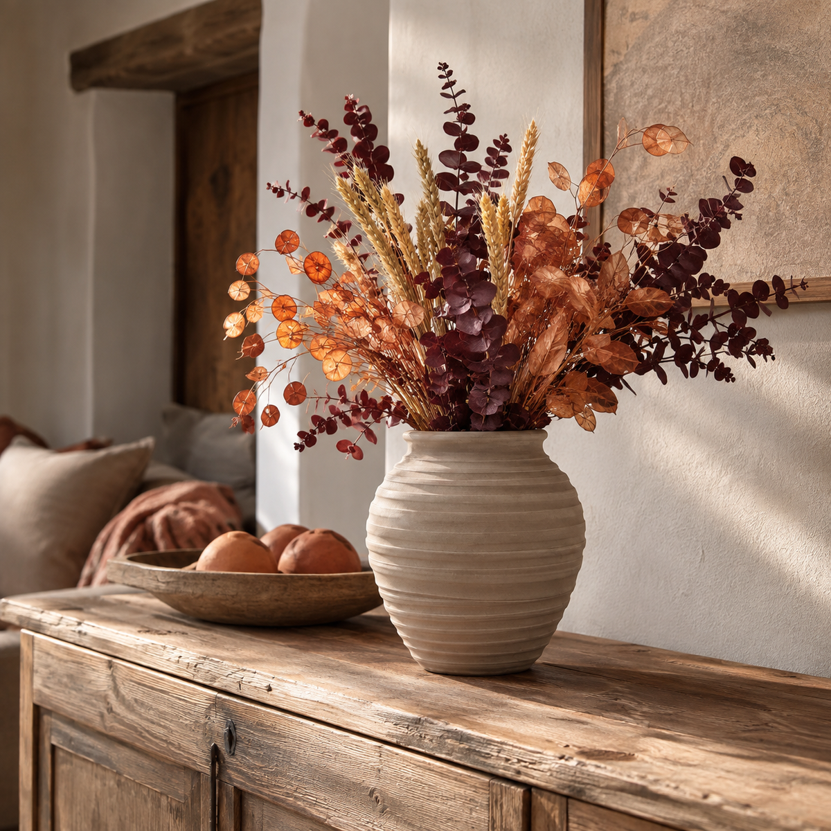 Adalynn Ribbed Terracotta Vase
