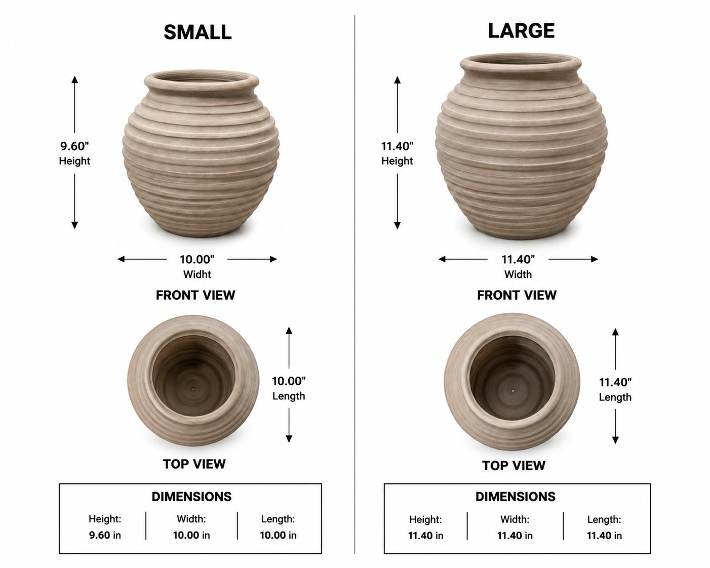 Adalynn Ribbed Terracotta Vase