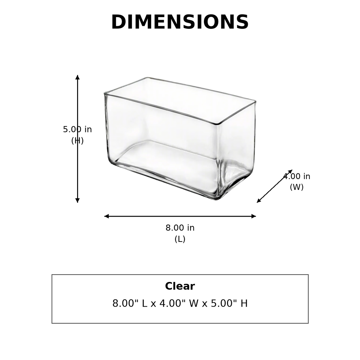 Aeloria Rectangular Glass Vase