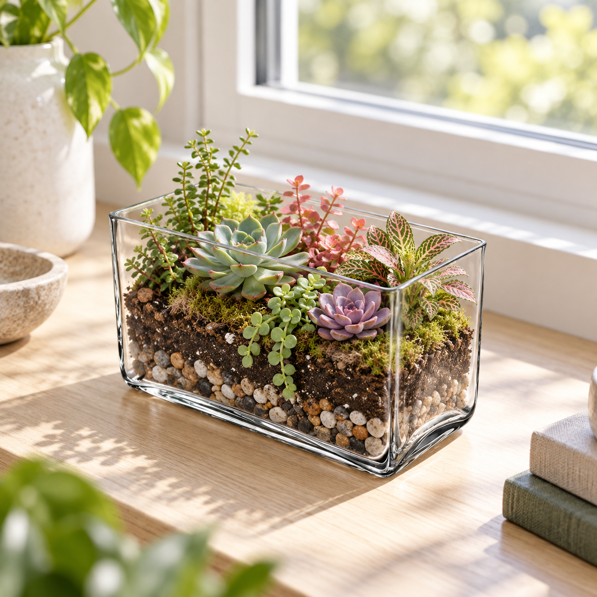 Aeloria Rectangular Glass Vase
