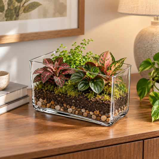 Aeloria Rectangular Glass Vase