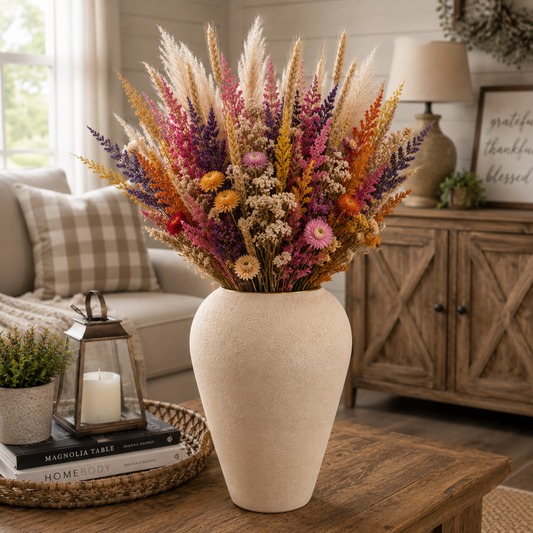 Alana Earthy Tapered Ceramic Urn Vase