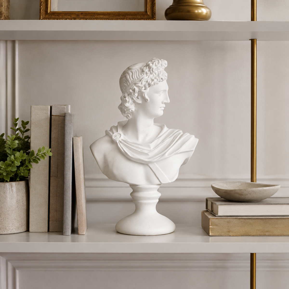 Atlas Resin Male Head Sculpture