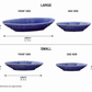 Braylin Ceramic Reactive Glaze Boat Tray Set (Set of 2)