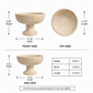 Briary Fluted Pedestal Cement Bowl Planter - Large