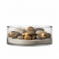 Orion Wide Clear Glass Cylinder Vase