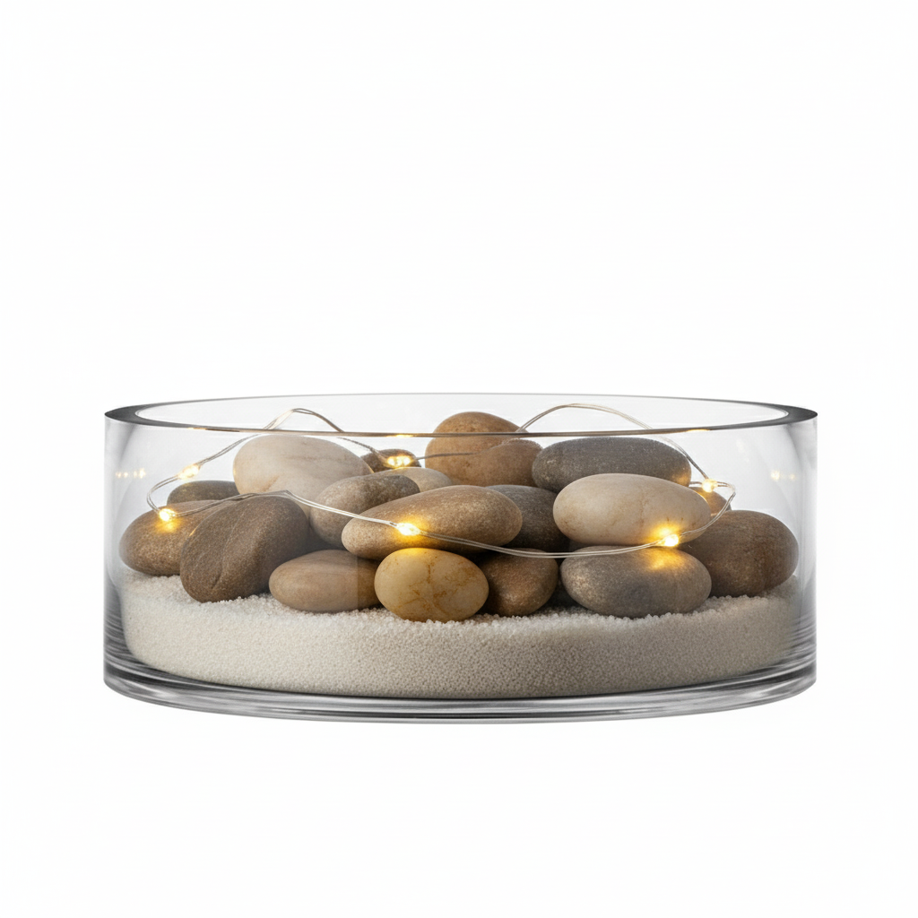 Orion Wide Clear Glass Cylinder Vase