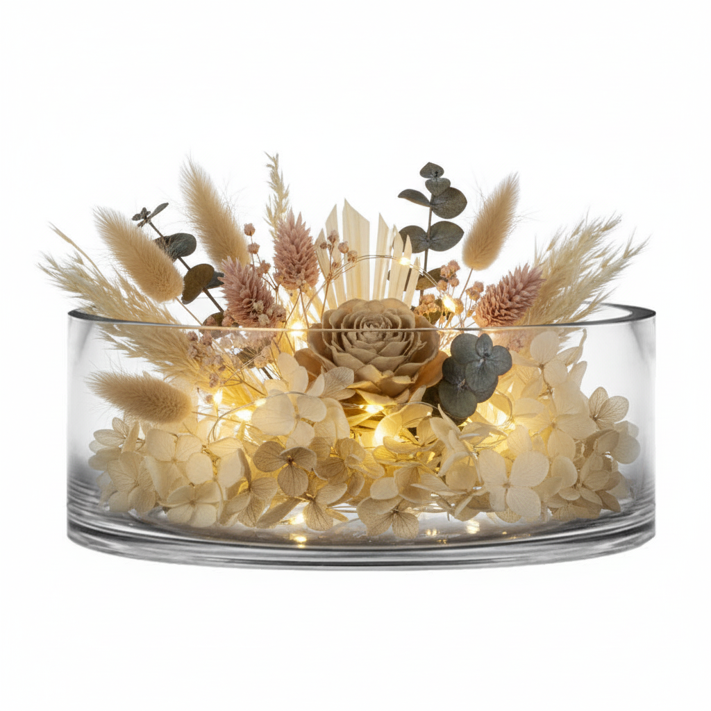 Orion Wide Clear Glass Cylinder Vase