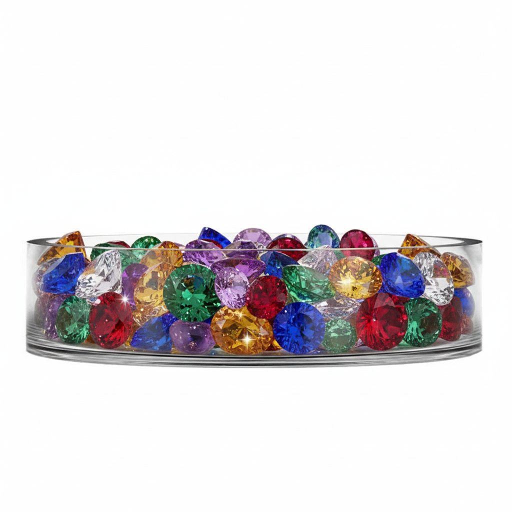 Orion Wide Clear Glass Cylinder Vase