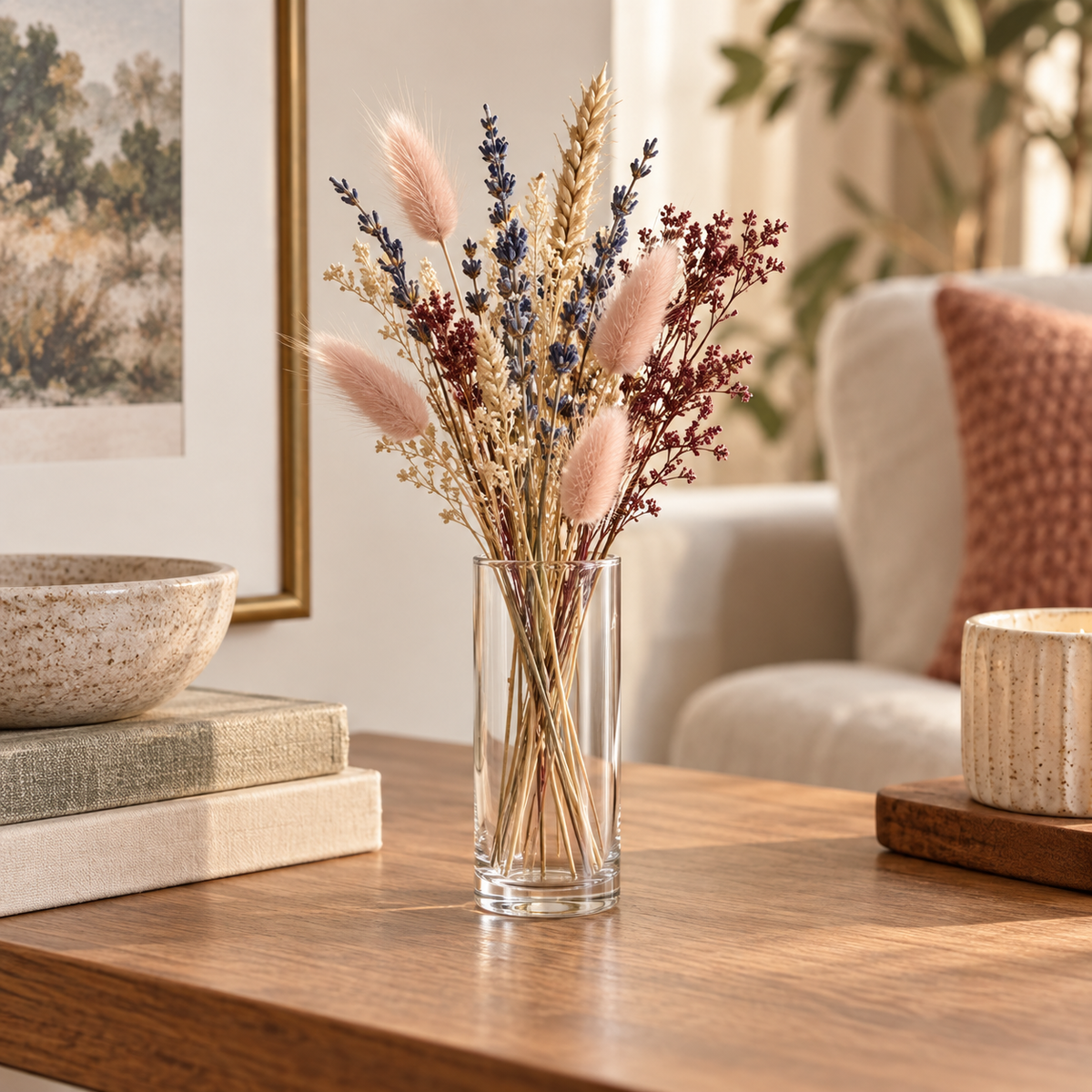 Silvon Clear Glass Cylinder Vase