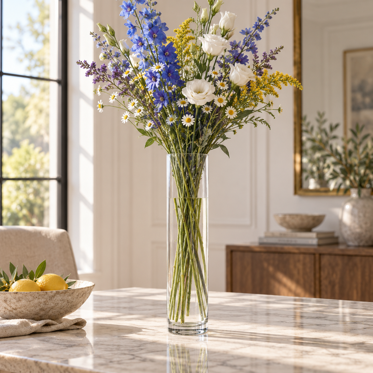 Miri Clear Glass Cylinder Vase