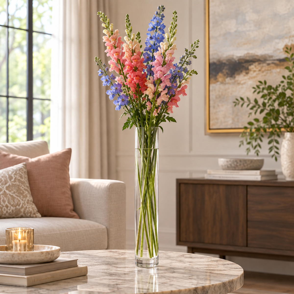 Miri Clear Glass Cylinder Vase