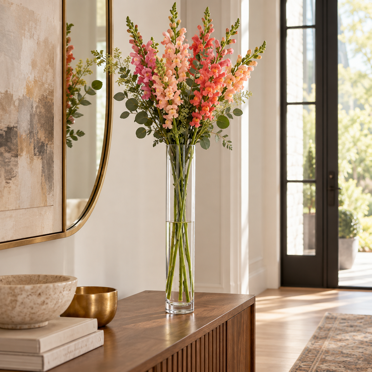Miri Clear Glass Cylinder Vase