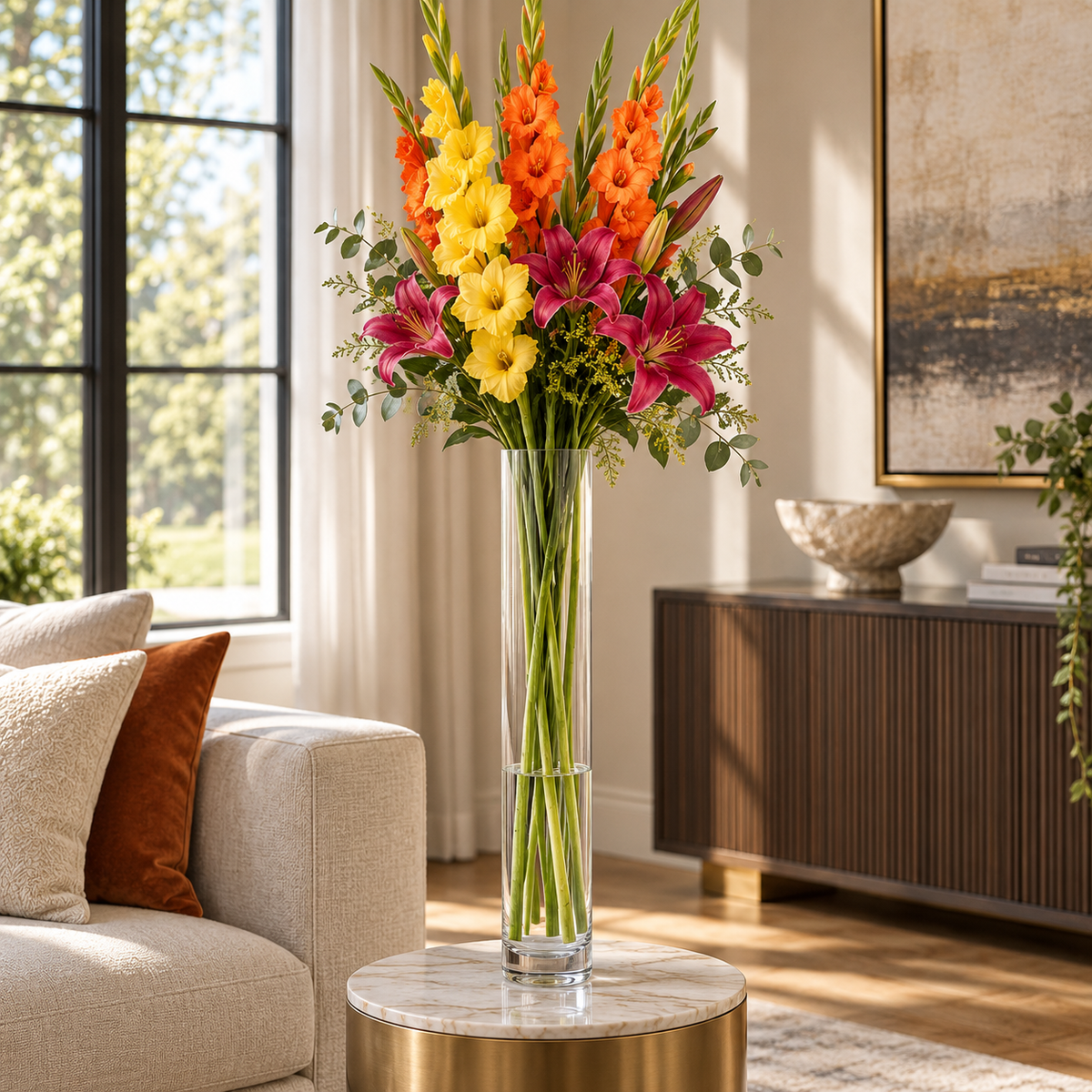 Miri Clear Glass Cylinder Vase