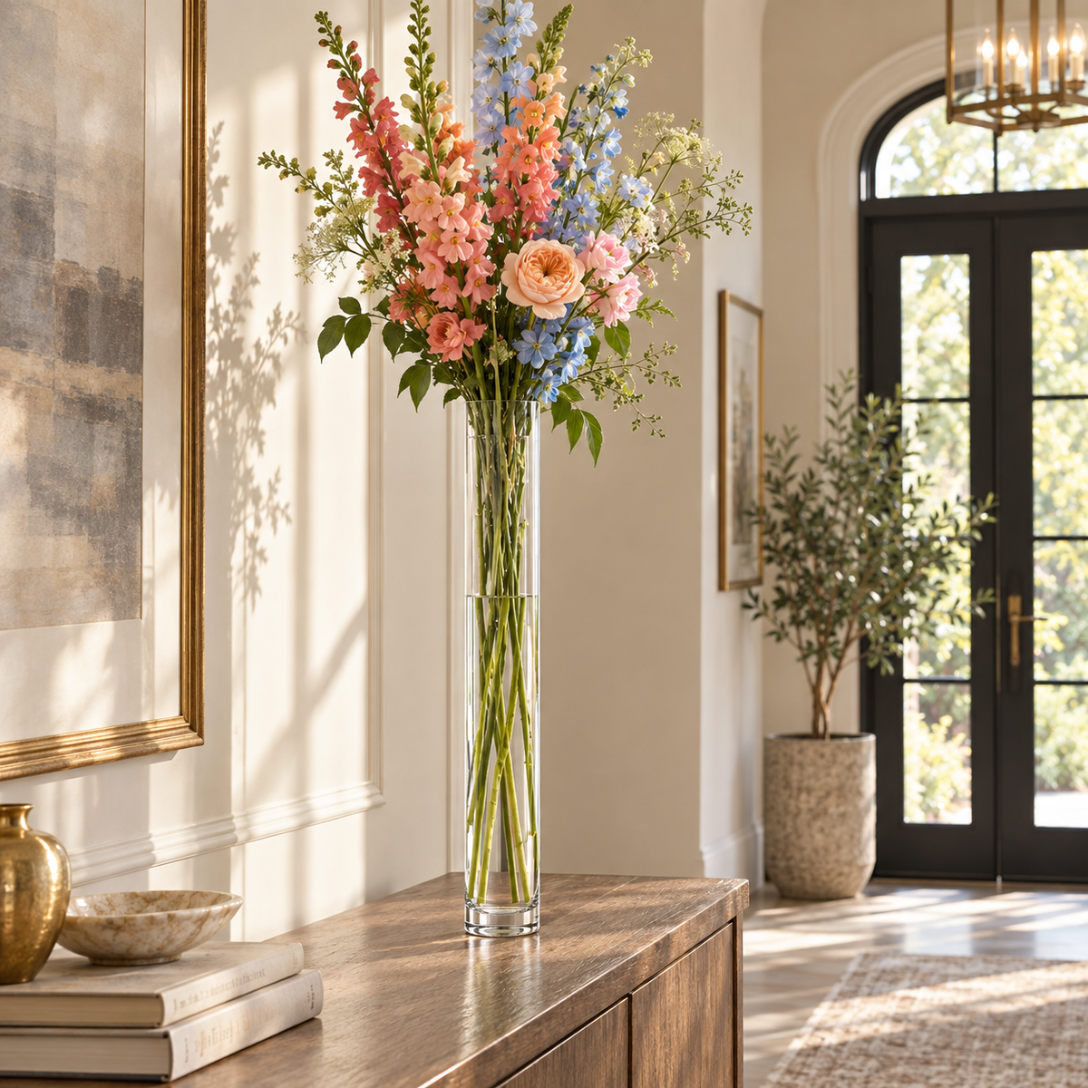 Miri Clear Glass Cylinder Vase